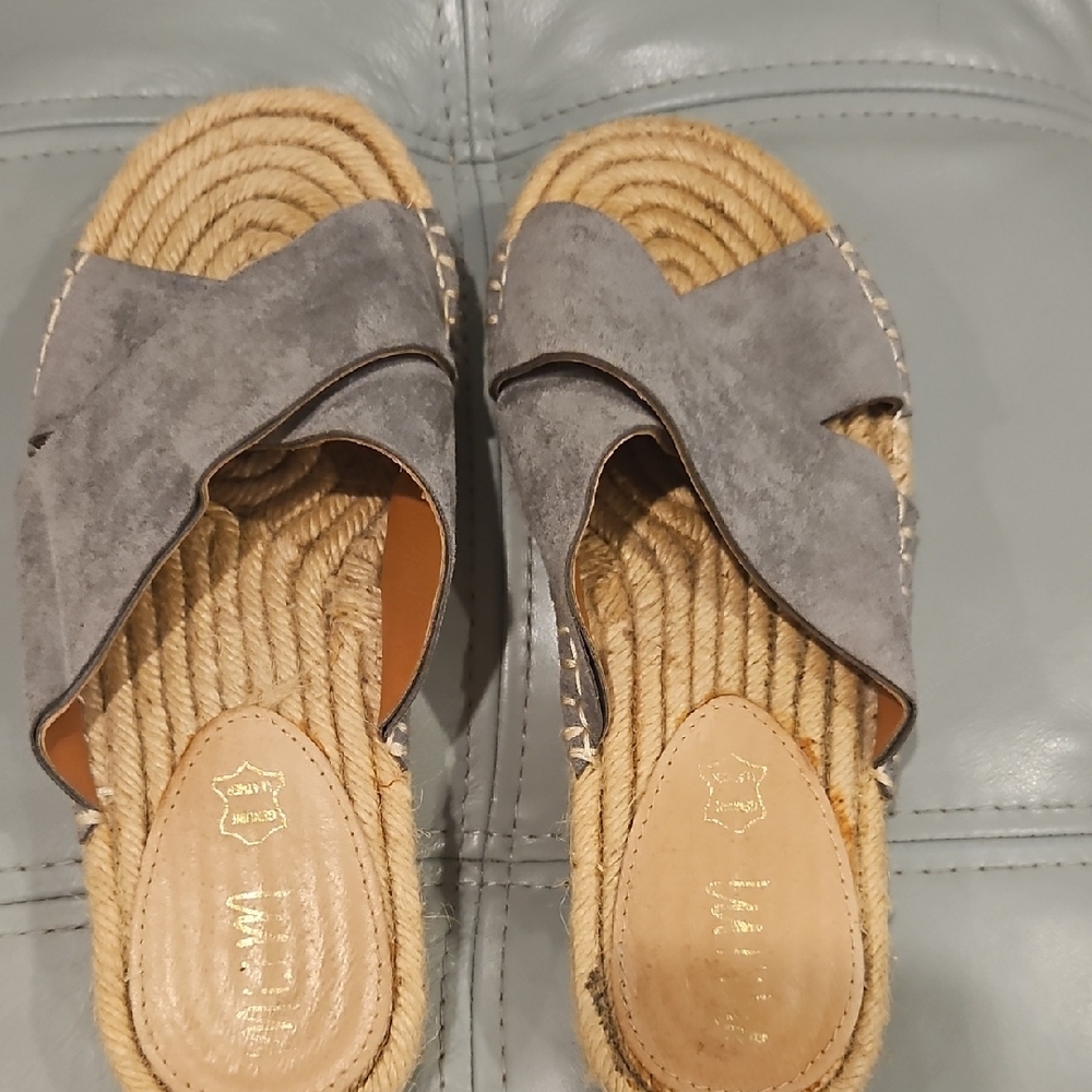 MI.lM Elegant Gray Espadrille Sandals